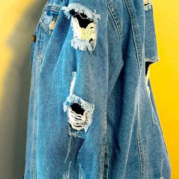 Distressed Denim Jacket - Picture 3 of 3